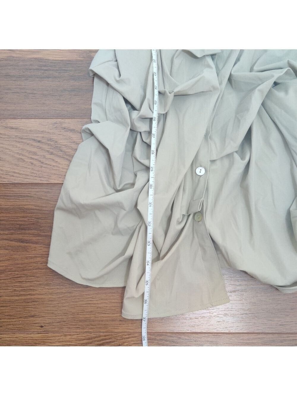 Joseph Ribkoff Grey Pearl Button Dress Size 8 | Quiet Luxury Wedding Guest Cruis - Picture 8 of 8
